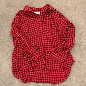 Buffalo check plaid popover shirt